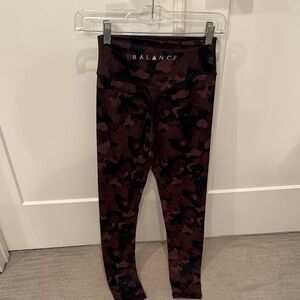 Balance Athletica Camouflage Leggings - Black and Brown